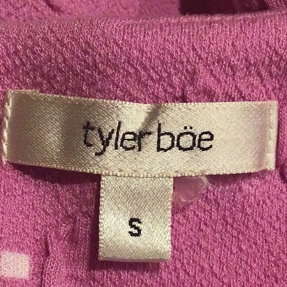 Tyler Böe Pinkish Purple White Bow Textured Sleeveless Drape Neck Pencil Dress - Picture 14 of 14